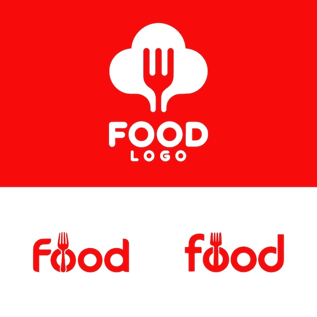 Ilustración del diseño del logotipo del restaurante