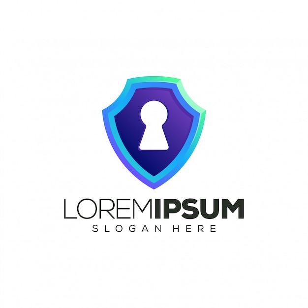 Vector ilustración de diseño de logotipo de seguridad