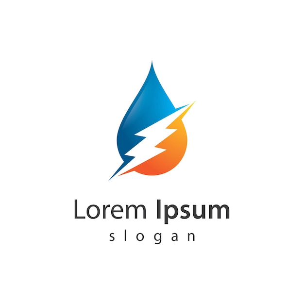 Ilustración de diseño de logotipo de strom de agua