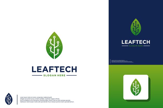 Ilustración del diseño del logotipo de la tecnología de reciclaje de la energía natural