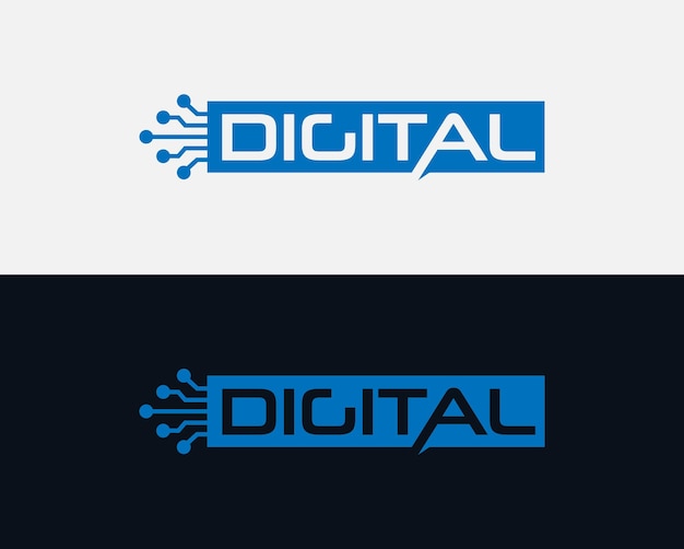 Ilustración de diseño de logotipo de texto digital