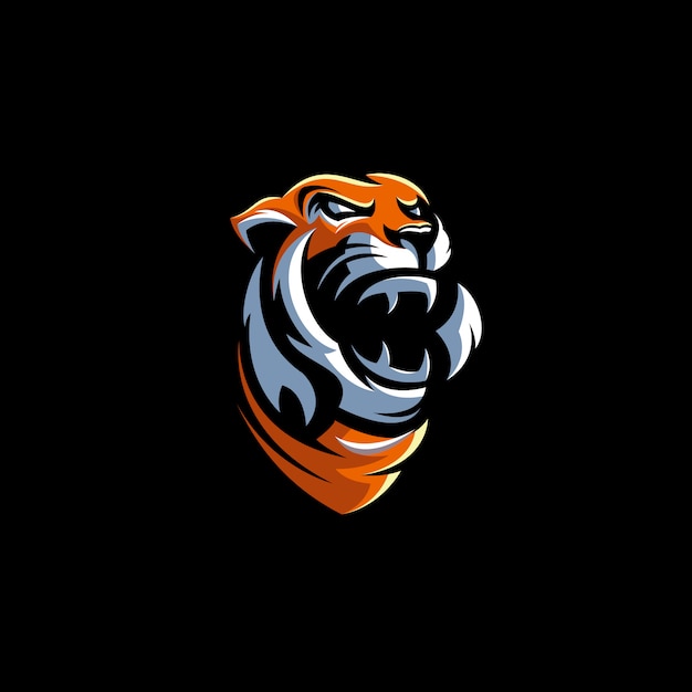 Ilustración de diseño de logotipo de tigre