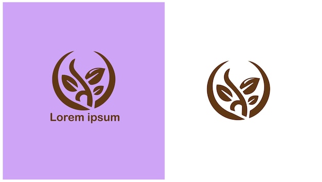 Ilustración del diseño del logotipo único de Vegan Plant-based Meatfree Dairyfree