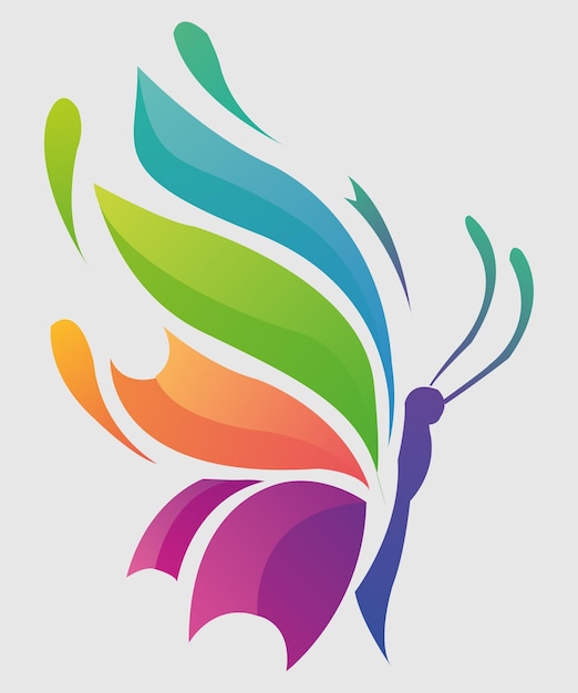 Ilustración del diseño de la mariposa