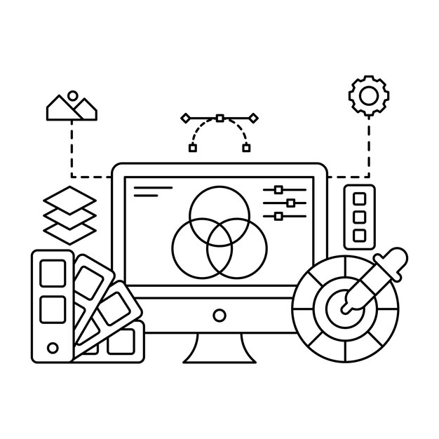 Ilustración de diseño moderno de balance de color
