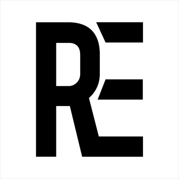 Ilustración del diseño del monograma del logotipo ge