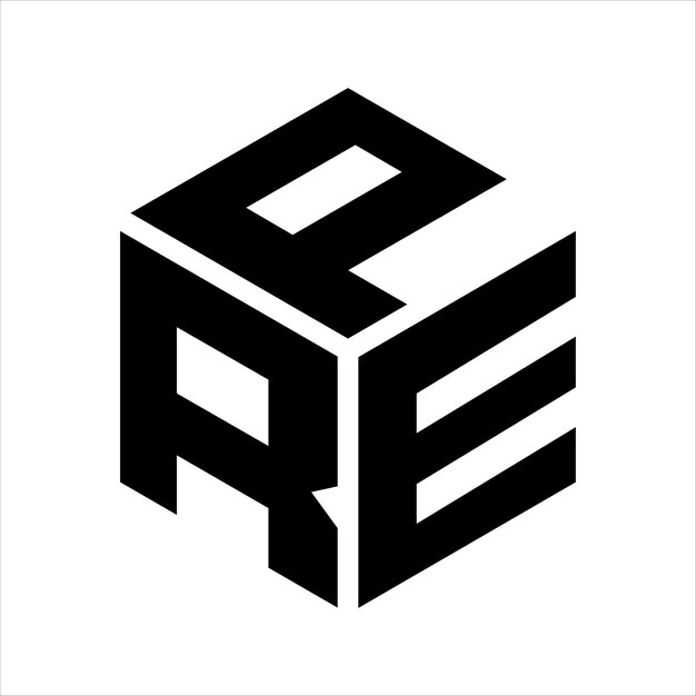 Ilustración del diseño del monograma del logotipo