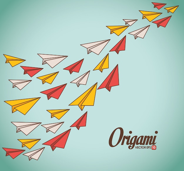 Ilustración de diseño de origami