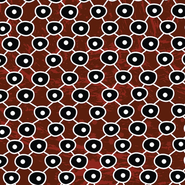 Ilustración de diseño de patrones de estilo de arte aborigen