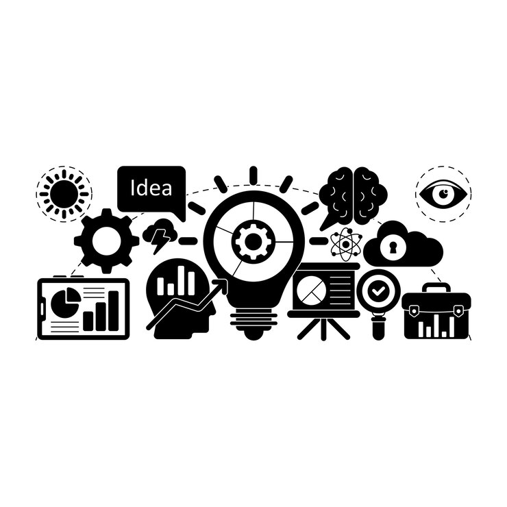 Vector ilustración de diseño perfecto de idea de negocio