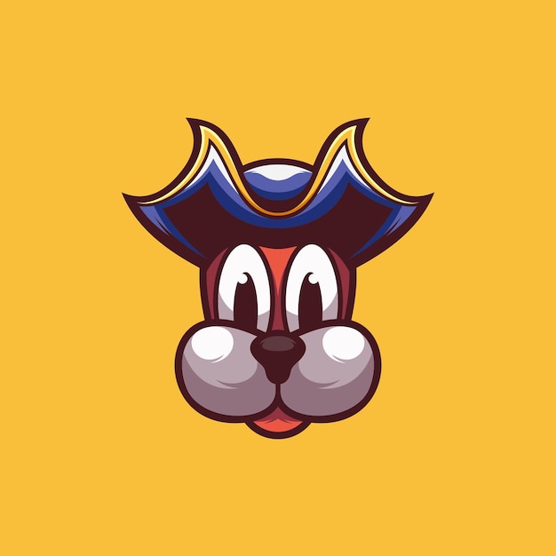Ilustración de diseño de perro piratas