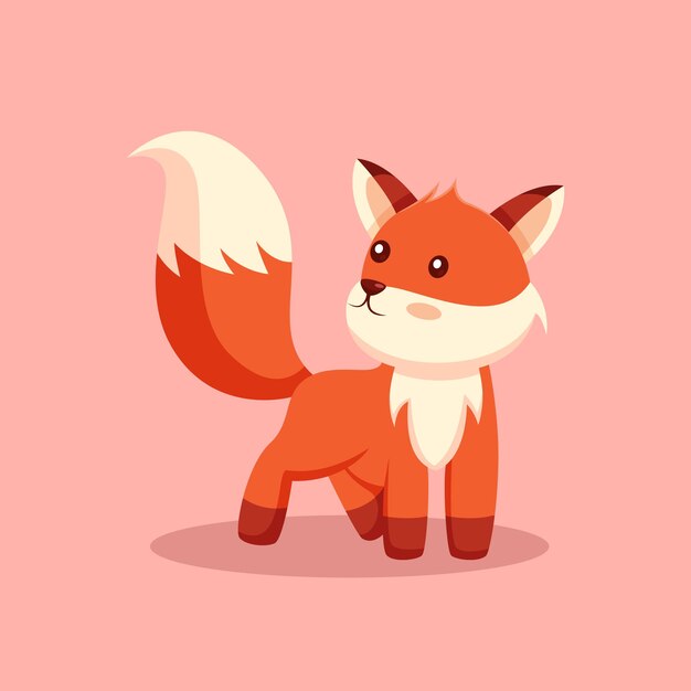 Ilustración de diseño de personaje lindo zorro
