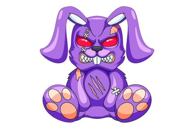 Ilustración del diseño del personaje de la muñeca malvada