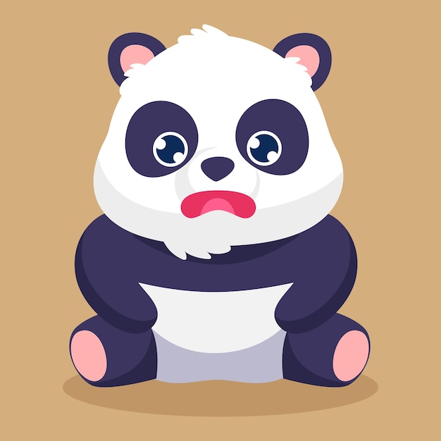 Ilustración del diseño del personaje de Panda