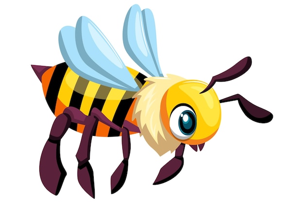 Ilustración de diseño de personajes de abeja linda
