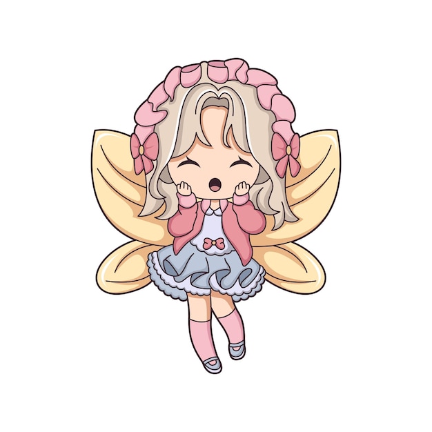 Ilustración del diseño de personajes de anime de Chibi