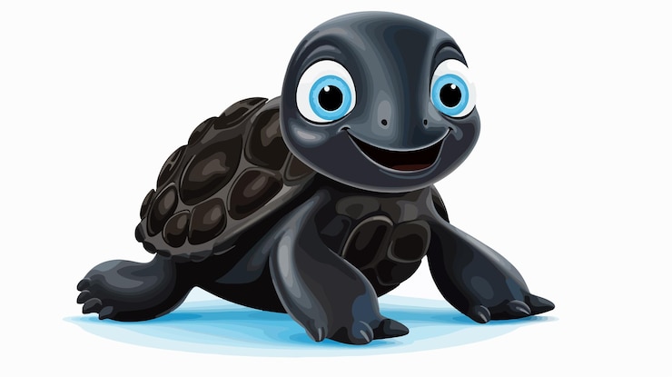 Vector ilustración del diseño de personajes de black turtle bean