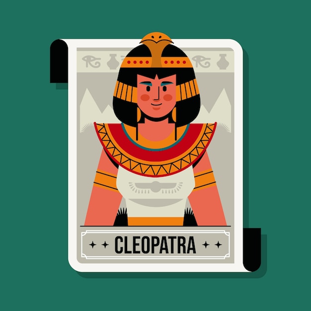 Ilustración de diseño de personajes de Cleopatra