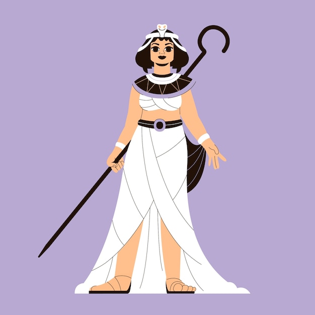 Vector ilustración de diseño de personajes de cleopatra