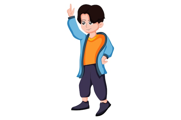 Ilustración del diseño de personajes de Cute Boy