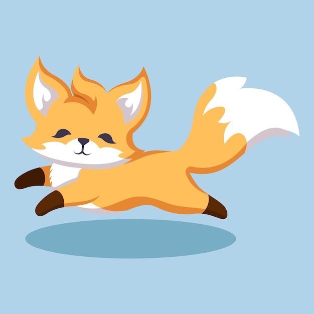 Vector ilustración del diseño de personajes de cute fox