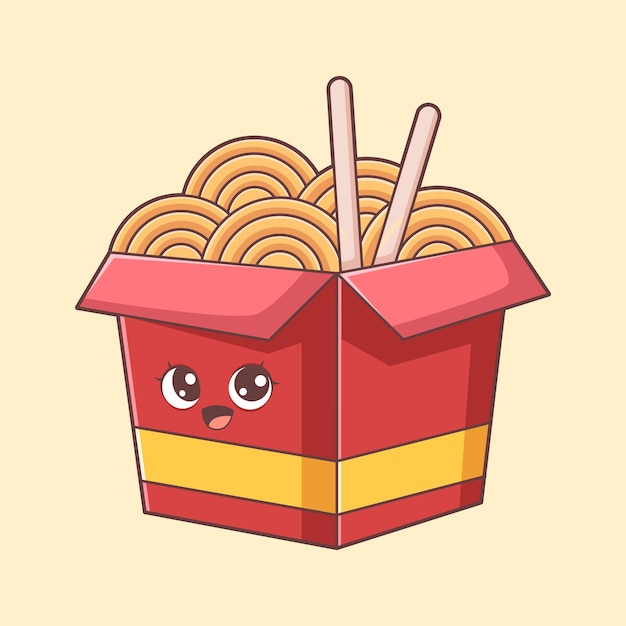 Ilustración del diseño de personajes de Cute Noodle
