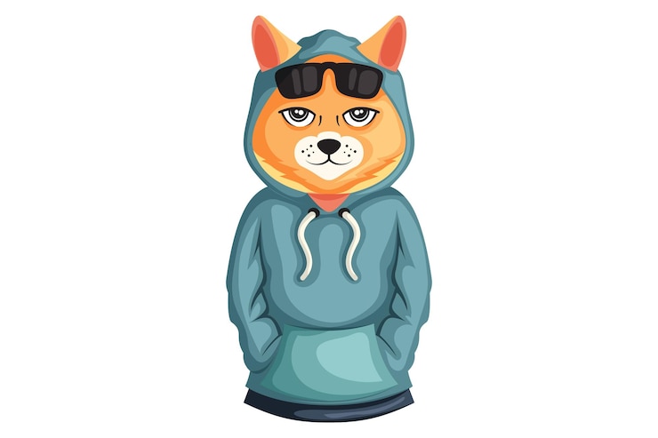 Vector ilustración de diseño de personajes de gatos lindos