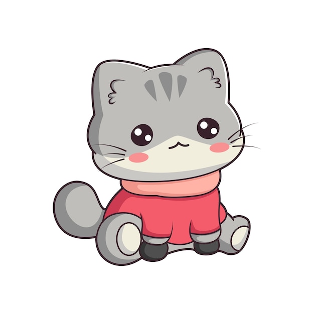 Ilustración de diseño de personajes de gatos lindos