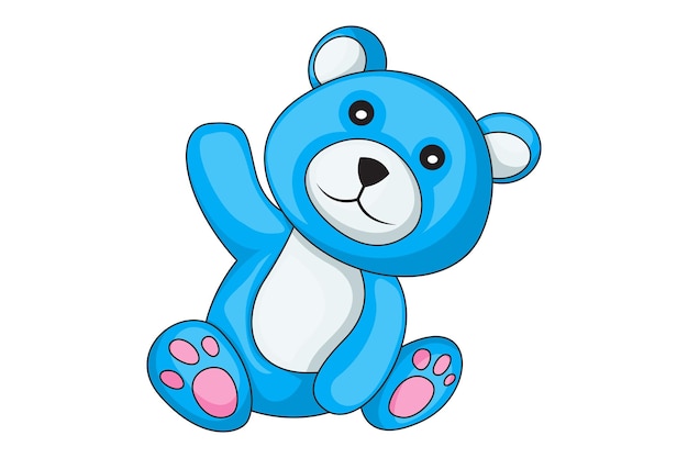Ilustración de diseño de personajes de oso lindo