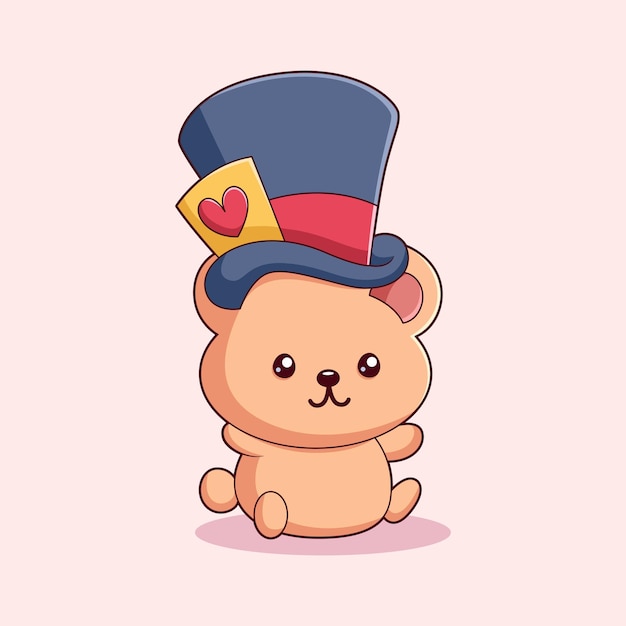 Ilustración de diseño de personajes de oso lindo