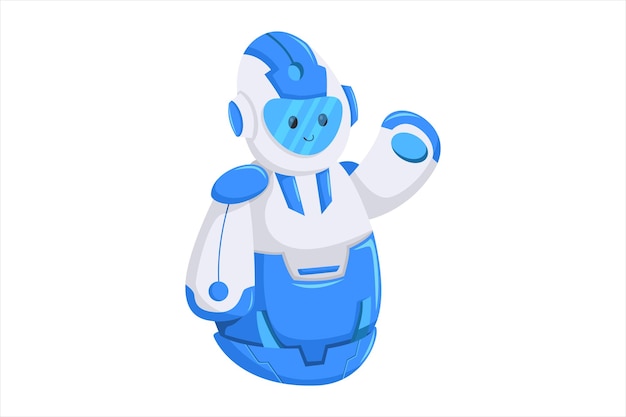 Ilustración de diseño de personajes de pequeño robot
