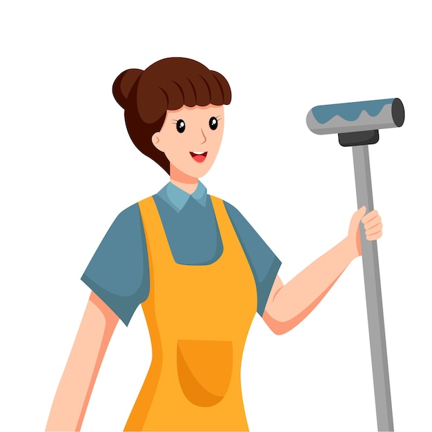 Ilustración de diseño de personajes de profesión de chica pintora