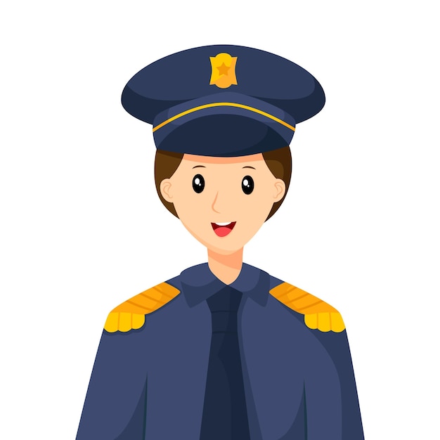 Ilustración de diseño de personajes de profesión policial