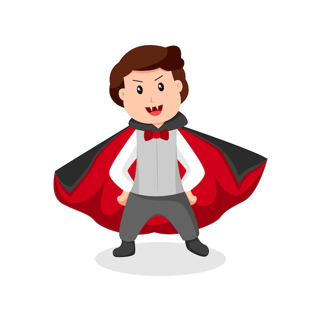 Ilustración de diseño de personajes de vampiro de Halloween
