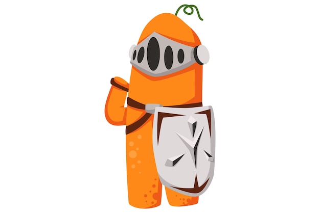 Vector ilustración de diseño de personajes de zanahorias