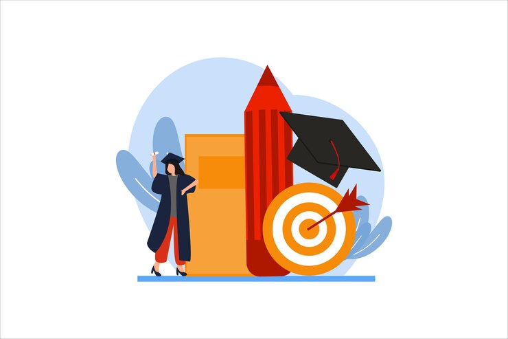 Vector ilustración del diseño del piso del día de la graduación