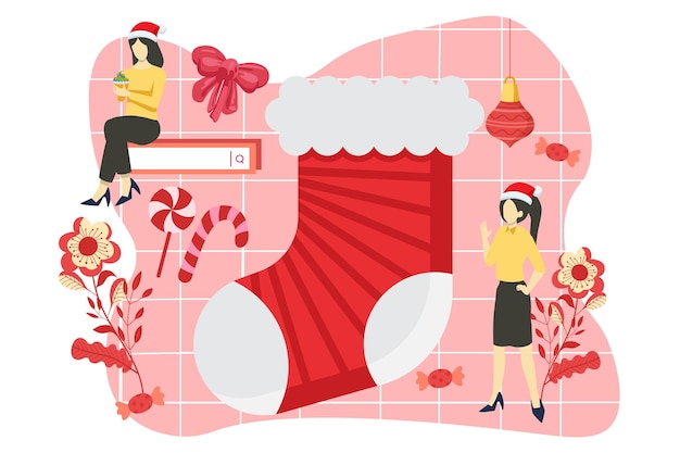 Ilustración del diseño del piso del día de Navidad
