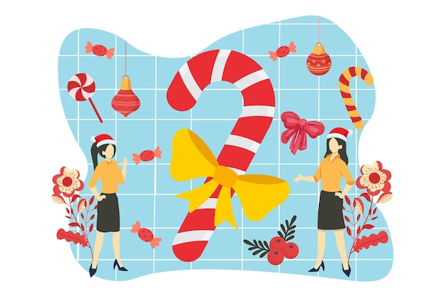 Ilustración del diseño del piso del día de Navidad