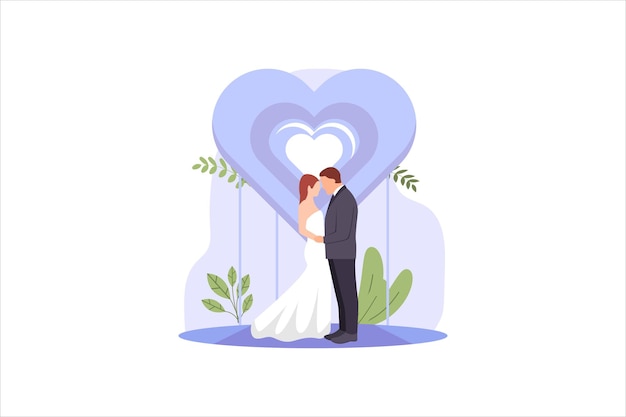 Ilustración del diseño del piso de la fiesta de bodas