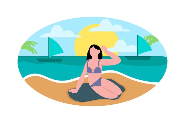 Ilustración de diseño plano de actividad de fin de semana