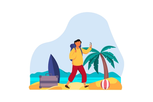 Ilustración de diseño plano de actividad de fin de semana
