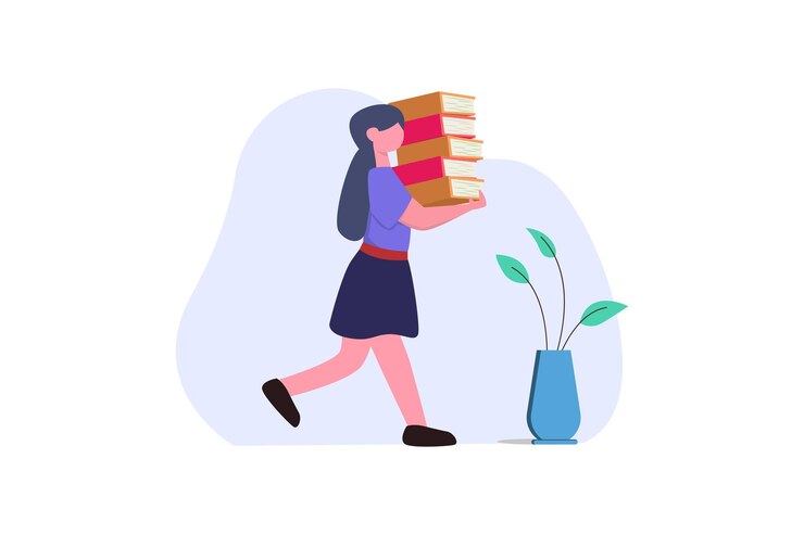 Vector ilustración del diseño plano del día mundial del libro
