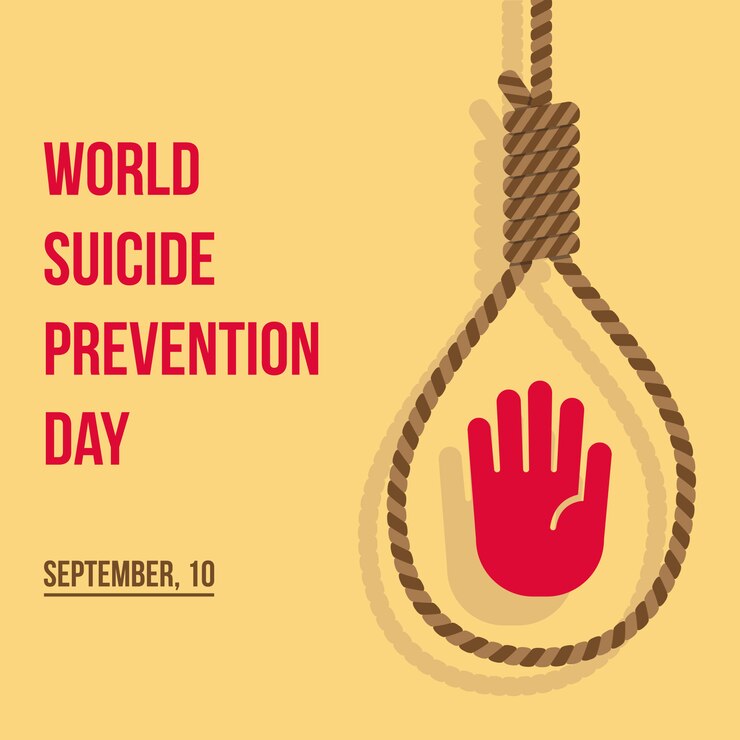 Vector ilustración de diseño plano de día mundial de prevención de suicidio
