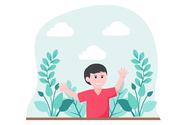 Ilustración de diseño plano para el Día de los Niños