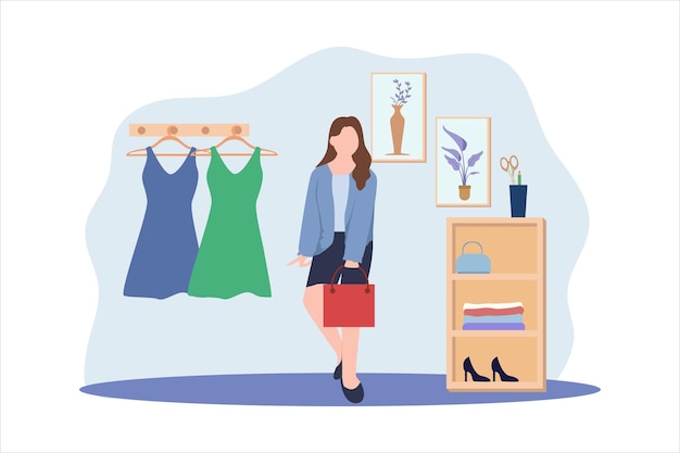 Ilustración de diseño plano de diseñador de moda
