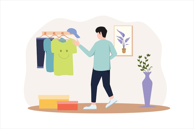 Ilustración de diseño plano de diseñador de moda