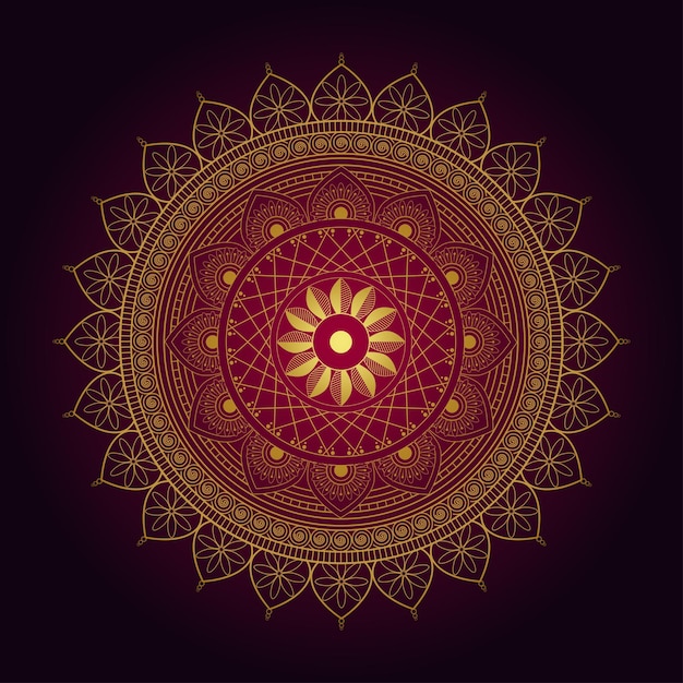 Ilustración de diseño plano de fondo de mandala