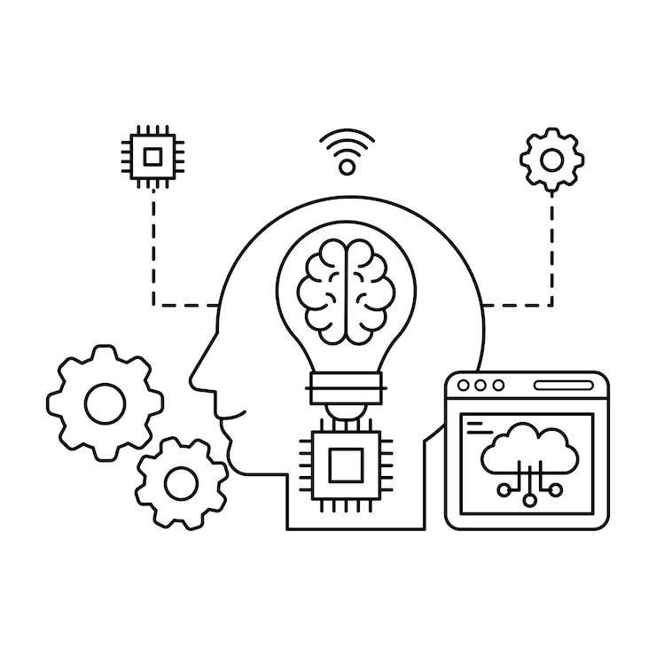 Vector una ilustración de diseño plano de generación de ideas.