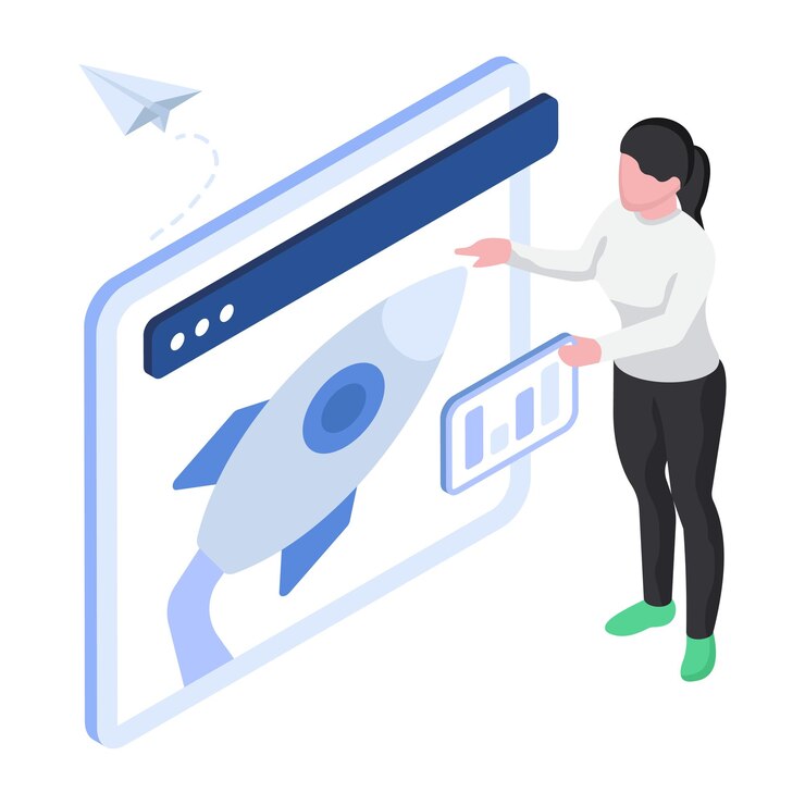 Vector una ilustración de diseño plano del lanzamiento del sitio web.