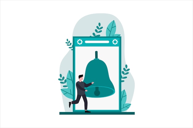 Ilustración de diseño plano de marketing empresarial